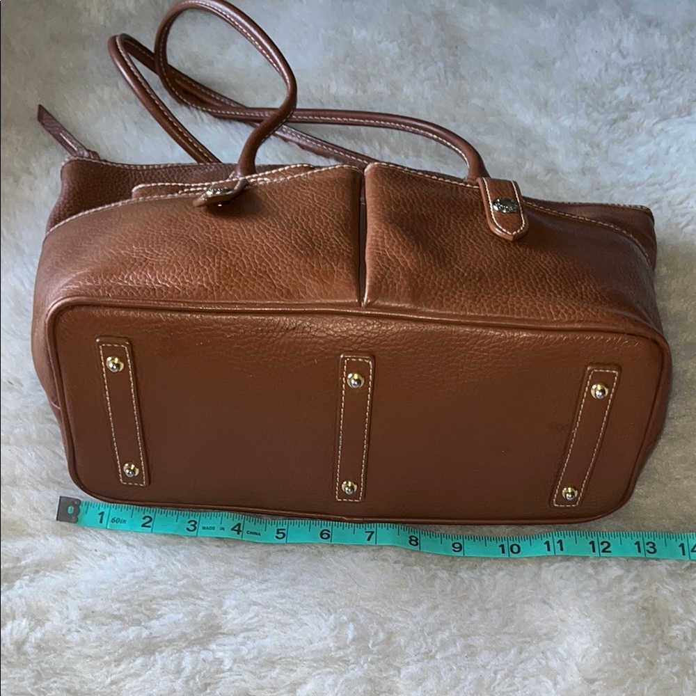 Dooney & Bourke Brown Pebble Grain Short Handle Tote - Picture 14 of 16